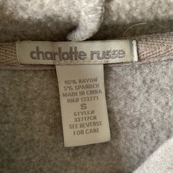 Gray Hoodie (brand: Charlotte Russe) - Picture 5 of 5